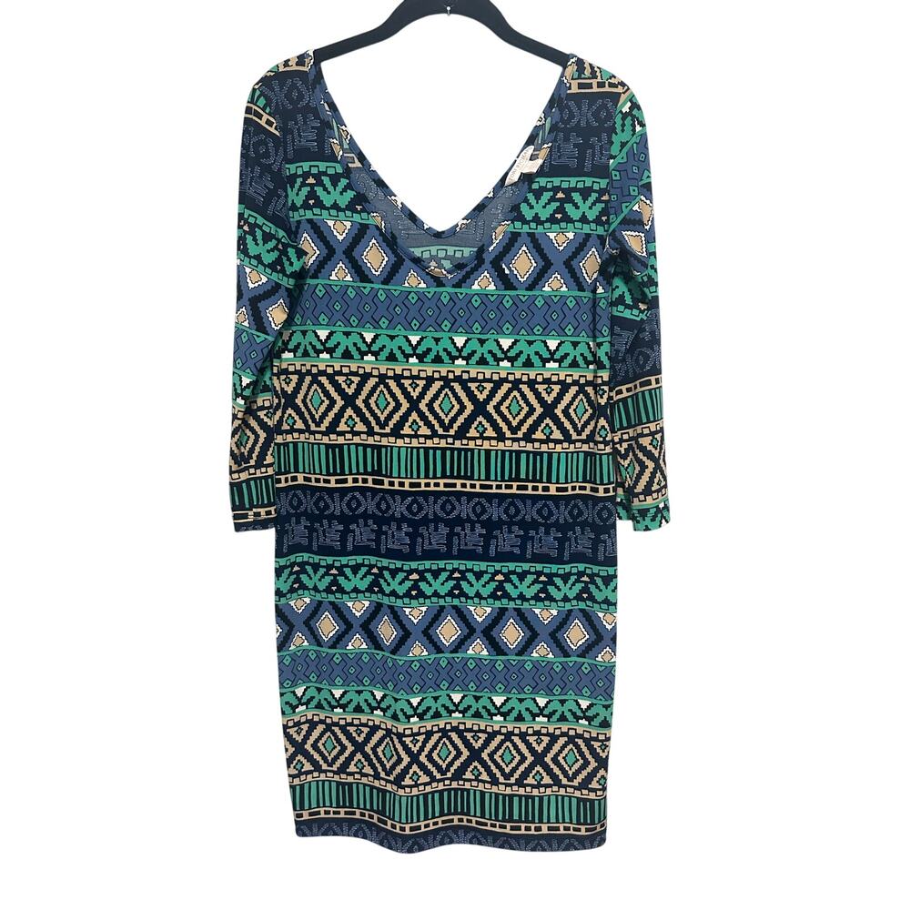 TORI RICHARD Honolulu V-Neck Shift Dress Made in Hawaii S